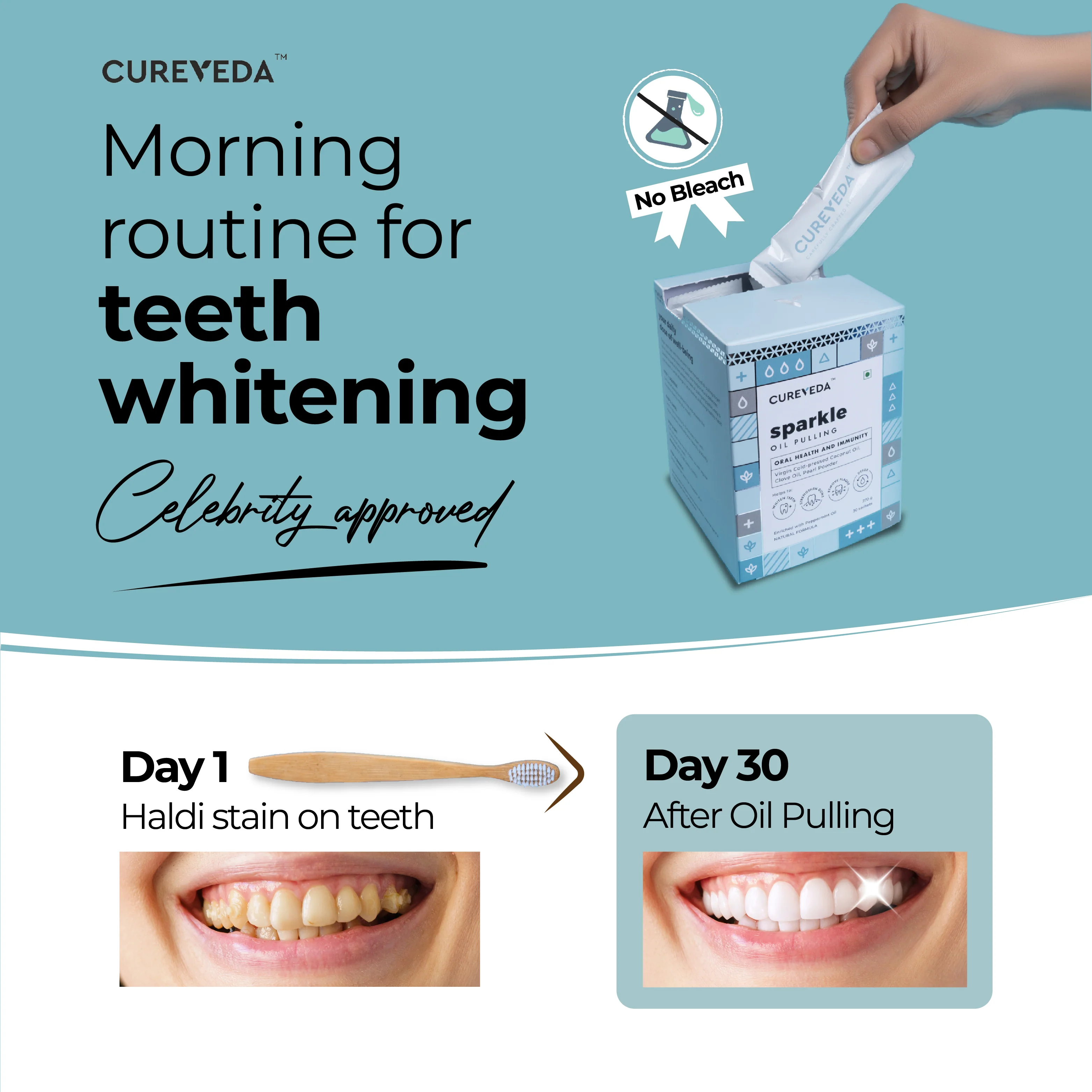 Cureveda Sparkle : Oil Pulling with Coconut Oil - Image 4