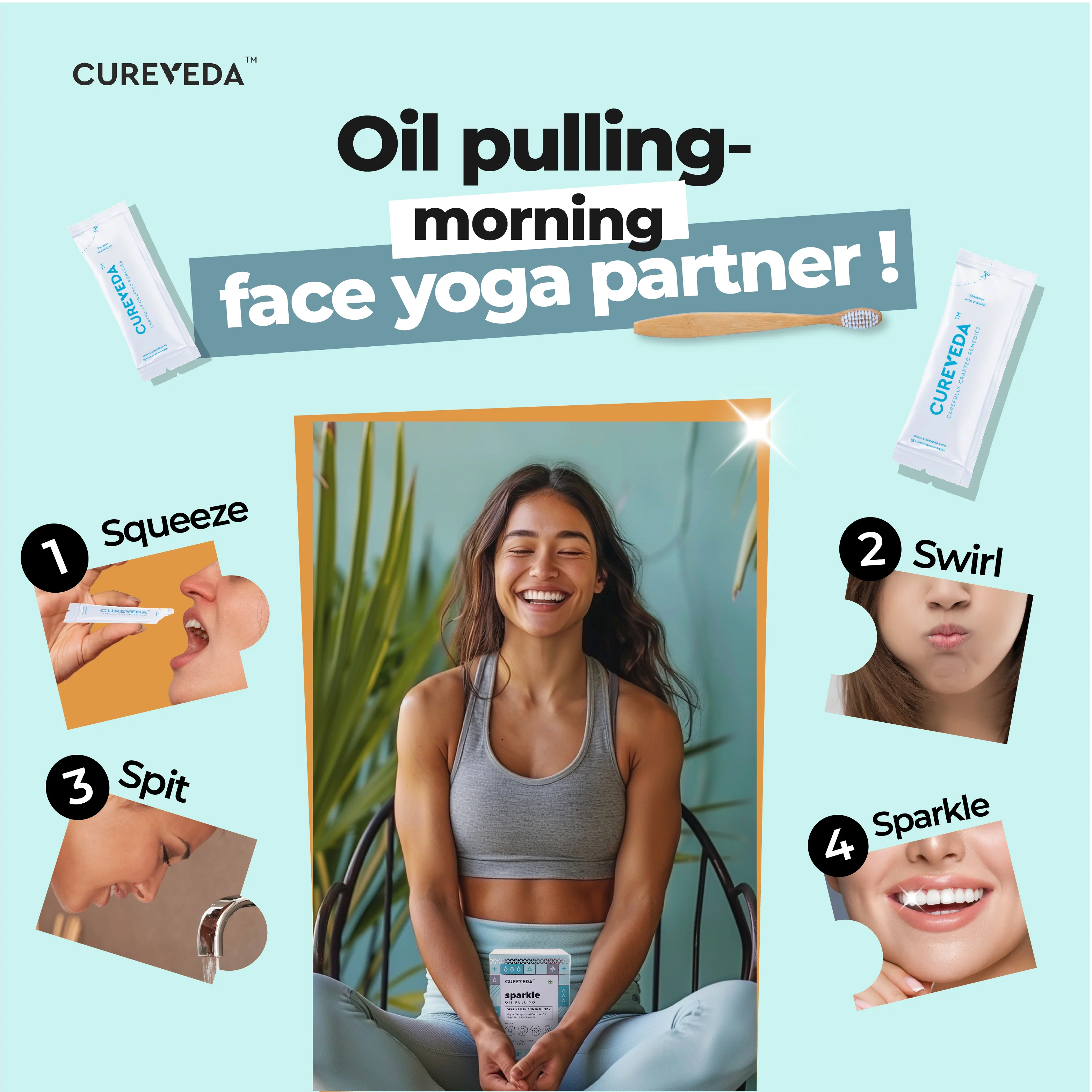 Cureveda Sparkle : Oil Pulling with Coconut Oil - Image 5
