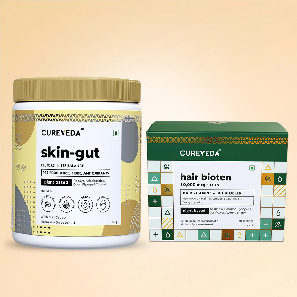 Cureveda Combo - SKIN-GUT & HAIR BIOTEN: Skin & Hair Nutrition